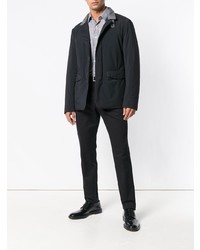 Canali Lightweight Contrasting Collar Jacket