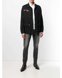 Saint Laurent Patch Detail Shirt Jacket