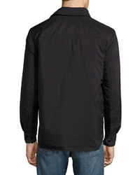rag & bone Point Snap Front Shirt Jacket Black