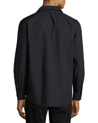 Diesel S Nigel Zip Front Shirt Jacket Black