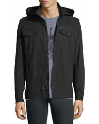 John Varvatos Star Usa Double Zip Hooded Shirt Jacket