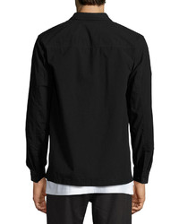 Helmut Lang Zip Front Shirt Jacket Black