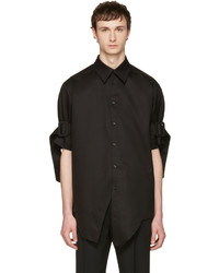 Yang Li Black Belted Sleeves Shirt