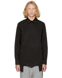 D.gnak By Kang.d Black Double Oblique Shirt