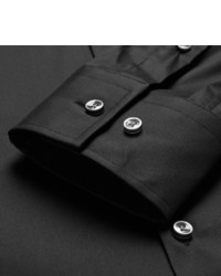 Hugo Boss Black Jason Slim Fit Cutaway Collar Stretch Cotton Blend Shirt