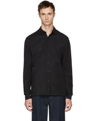 Kolor Black Jersey Button Up Shirt