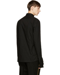 Balmain Black Lace Up Shirt