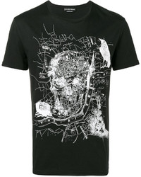 Alexander McQueen Black London Map Skull T Shirt