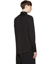 Alexander McQueen Black Poplin Long Cuffs Shirt