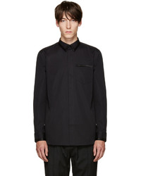 Givenchy Black Satin Trimmed Shirt