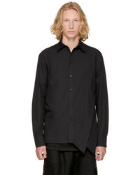 D.gnak By Kang.d Black Side Folded Shirt