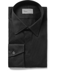 Kilgour Black Slim Fit Cotton Jersey Shirt