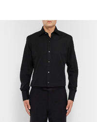 Tom Ford Black Slim Fit Cotton Poplin Shirt, $384 | MR PORTER | Lookastic