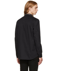 Givenchy Black Zipper Collar Shirt