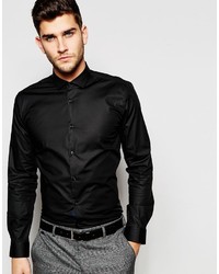 Hugo Boss Boss Hugo By Smart Shirt In Stretch Cotton Slim Fit And Cutaway Collar