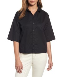 Eileen Fisher Boxy Stretch Organic Cotton Shirt