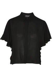 Topshop Frill Sleeve Shirt