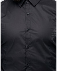 Hugo Boss Hugo By Smart Shirt In Black Stretch Slim Fit