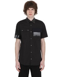 Jil Sander Vinyl Collar Stretch Cotton Poplin Shirt