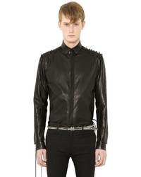 Haider Ackermann Lace Up Leather Shirt