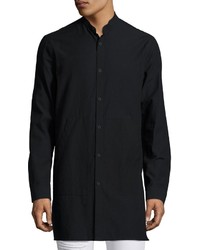 Helmut Lang Mandarin Collar Long Line Shirt
