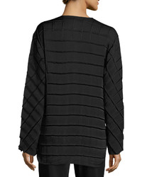 The Row Plisea Pleated Crepe Shirt Black