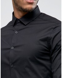 Asos Skinny Shirt In Black