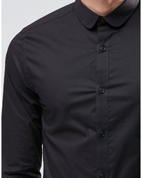ONLY & SONS Skinny Shirt With Curve Collar With Stretch