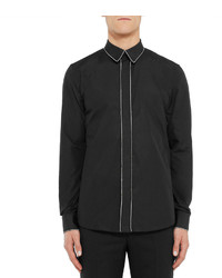Givenchy Slim Fit Chain Trimmed Cotton Poplin Shirt