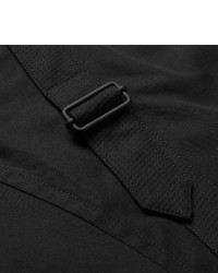 Alexander McQueen Slim Fit Harness Detailed Piqu Panelled Cotton Poplin Shirt