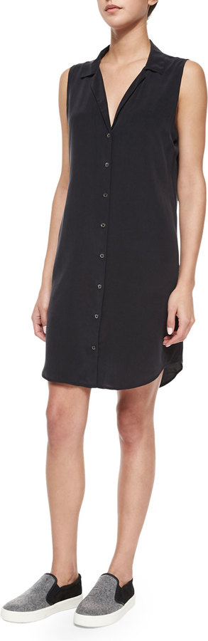 equipment sleeveless shirt dress