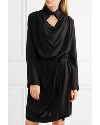 Vivienne Westwood Anglomania Tondo Cutout Draped Jersey Shirt Dress Black