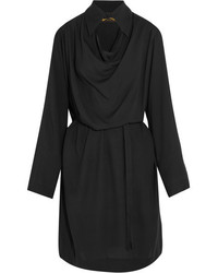 Vivienne Westwood Anglomania Tondo Cutout Draped Jersey Shirt Dress Black