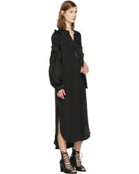 Ann Demeulemeester Black Long Shirt Dress