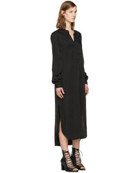 Ann Demeulemeester Black Long Shirt Dress