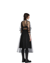 Noir Kei Ninomiya Black Tulle Upper Shirt Dress