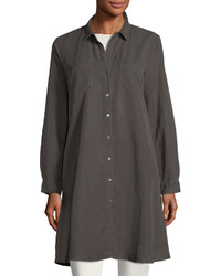 Eileen Fisher Long Sleeve Button Front Shirtdress Plus Size