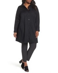 Eileen Fisher Plus Size Stretch Organic Cotton Shirtdress