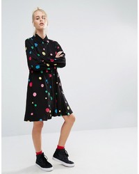 Lazy Oaf Shirt Dress With Scribble Dots