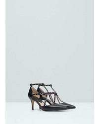 Mango Outlet High Heel Shoes With Ankle Straps