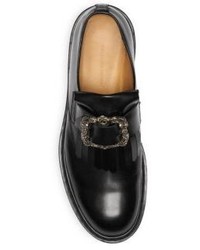 Alexander McQueen Ornate Buckle Front Slip On Shoes