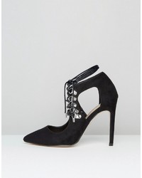 Asos Pews Wide Fit Lace Up Pointed Heels