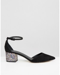 Asos Show Up Pointed Glitter Heels