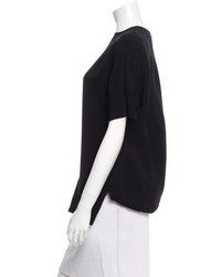 Derek Lam Draped Accented Short Sleeve Blouse W Tags