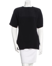 Derek Lam Draped Accented Short Sleeve Blouse W Tags