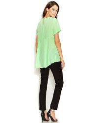 Vince Camuto Pleat Back High Low Blouse