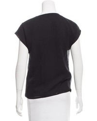 Mackage Ruffle Accented Short Sleeve Blouse