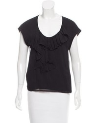 Mackage Ruffle Accented Short Sleeve Blouse