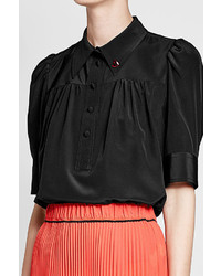 Marc Jacobs Short Sleeved Silk Blouse