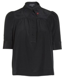 Marc Jacobs Silk Short Sleeve Blouse